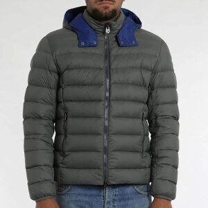 Colmar 1250R Men’s Hooded Lightweight Down Jacket Puffer Coat; Green; US Size 44